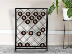 Casier à Vin 32 Bouteilles - L.55 X H.71 Cm - Métal - Noir - BOLINAR -Herman Miller Magasin accessoire de rangement 12291341