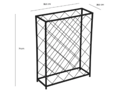 Casier à Vin 32 Bouteilles - L.55 X H.71 Cm - Métal - Noir - BOLINAR -Herman Miller Magasin accessoire de rangement 12583823