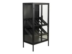 ROB - Meuble Bar En Fer Noir Et Vitrine En Verre Trempé -Herman Miller Magasin accessoire et rangement cuisine 10587537