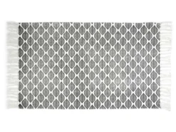 Tapis De Cuisine 50x80 Cm ZESTE Motif Feuille Gris