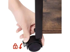 Chariot De Service Desserte En Métal Avec Casier à Vin MDF 85 Cm Marron 19_0000052 -Herman Miller Magasin accessoire et rangement cuisine 12218373