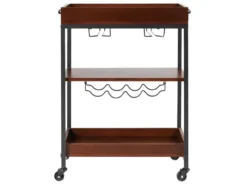 Desserte De Cuisine Style Industriel Chariot De Rangement à 3 Niveaux à Roulettes Verrouillables 60x45x85 Cm 20_0000528