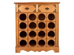 Porte-bouteilles En Bois Avec 2 Tiroirs Brun 63x31x69,5 Cm (63x31x69,5 Cm) -Herman Miller Magasin accessoire et rangement cuisine 12342909