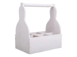 Panier à Pot En Bois Blanc 26x17,5x10/30 Cm -Herman Miller Magasin accessoire et rangement cuisine 12342933