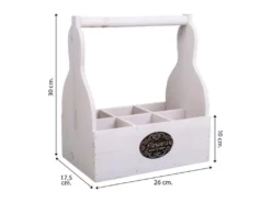 Panier à Pot En Bois Blanc 26x17,5x10/30 Cm -Herman Miller Magasin accessoire et rangement cuisine 12342935