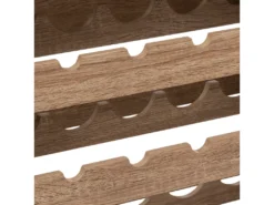 Meuble Bar, Porte-bouteilles En Aggloméré Naturel Avec Pieds En Métal Noir - Longueur 60 X Profondeur 30 X Hauteur 160 Cm -Herman Miller Magasin accessoire et rangement cuisine 12495395