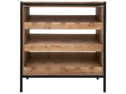 Meuble De Bar Range Bouteilles Et Porte Verres En Bois Et Métal Noir H 160 Cn -Herman Miller Magasin accessoire et rangement cuisine 12563013