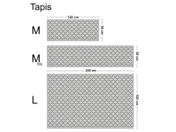 Tapis Vinyle Large L120xH200cm - Carreaux De Ciment Louise - Vinyle -Herman Miller Magasin accessoire et rangement cuisine 13150399