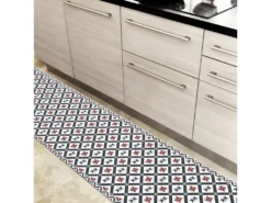 Tapis Vinyle Médium Bis L 50xL200cm - Carreaux De Ciment Victoria - Vinyle