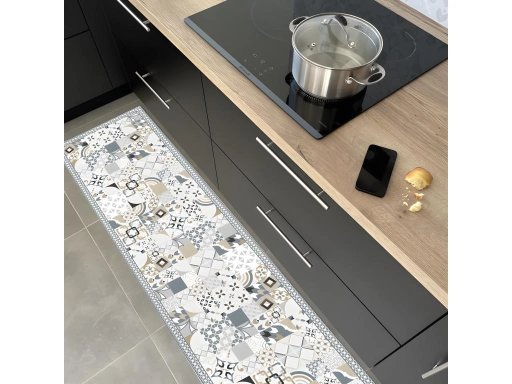 Tapis Vinyle Médium Bis L 50xL200cm - Just Ciment Dulce - Vinyle 1 Tapis Vinyle Médium Bis L 50xL200cm - Just Ciment Dulce - Vinyle