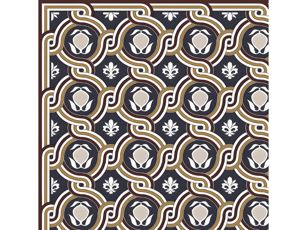 Tapis Vinyle Médium L 50xL120cm - Venezia Bourgogne - Vinyle 3 Tapis Vinyle Médium L 50xL120cm - Venezia Bourgogne - Vinyle – Image 3