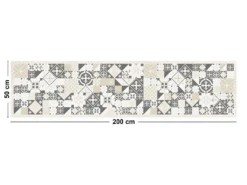 Tapis Vinyle Médium Bis L 50xL200cm - Ciment Style Gris Sable - Vinyle -Herman Miller Magasin accessoire et rangement cuisine 13157475