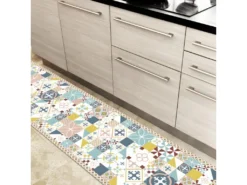 Tapis Vinyle Médium Bis L 50xL200cm - Ciment Style Authentique - Vinyle