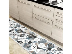 Tapis Vinyle Large L120xH200cm - Ciment Style Dulce - Vinyle