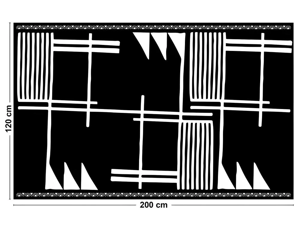 Tapis Vinyle Large L120xH200cm - Bakwiri - Vinyle 4 Tapis Vinyle Large L120xH200cm - Bakwiri - Vinyle – Image 4