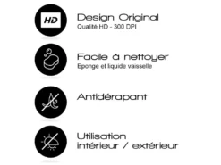 Tapis Vinyle Médium Bis L 50xL200cm - Ciment Style Gris - Vinyle -Herman Miller Magasin accessoire et rangement cuisine 13158047