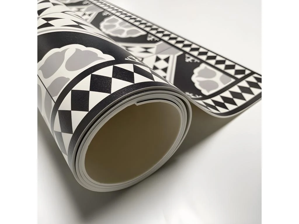 Tapis Vinyle Médium Bis L 50xL200cm - Carreaux De Ciment Faustine Gris - Vinyle 2 Tapis Vinyle Médium Bis L 50xL200cm - Carreaux De Ciment Faustine Gris - Vinyle – Image 2