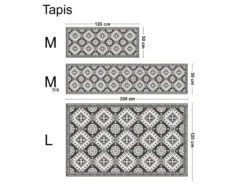 Tapis Vinyle Médium Bis L 50xL200cm - Carreaux De Ciment Faustine Gris - Vinyle 8 Tapis Vinyle Médium Bis L 50xL200cm - Carreaux De Ciment Faustine Gris - Vinyle -Herman Miller Magasin accessoire et rangement cuisine 13158103