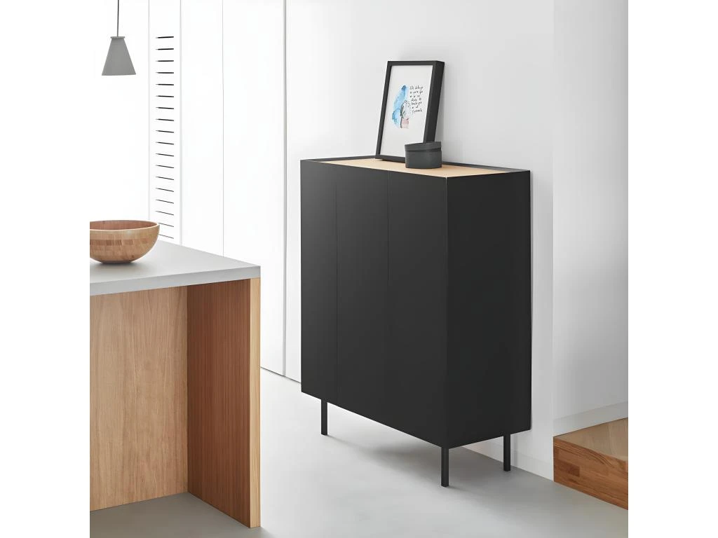 Arista - Casier à Bouteilles En Bois - Couleur - Noir 2 Arista - Casier à Bouteilles En Bois - Couleur - Noir – Image 2