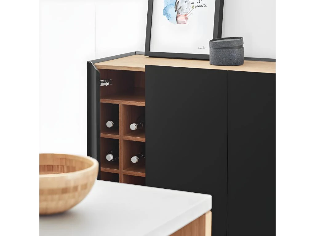 Arista - Casier à Bouteilles En Bois - Couleur - Noir 10 Arista - Casier à Bouteilles En Bois - Couleur - Noir – Image 10