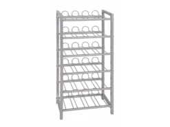 Porte Bouteilles 6 Niveaux "Akena" 72cm Argent