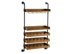 Porte-Bouteilles Mural "Vin" 124cm Naturel