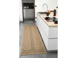 Tapis De Salon - Intérieur Extérieur - Rectangle - Nature - Aspect Jute - Marron - 80x300cm