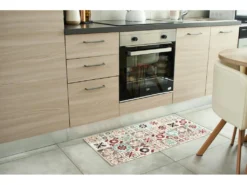Tapis De Cuisine - Multicolore - Carreaux De Ciment - 50x100cm