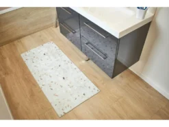 Tapis De Salle De Bain - ALMAFIE - Crème - 60x130cm