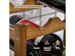 Étagère à Bouteilles Casier à Vin Range Bouteilles Horizontal 4 Niv. 16 Bouteilles Max. Bois De Bambou -Herman Miller Magasin accessoire et rangement cuisine 17554833