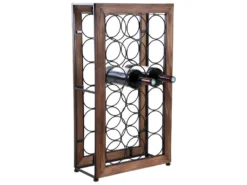 Rangement Pour 18 Bouteilles En Métal Et Bois