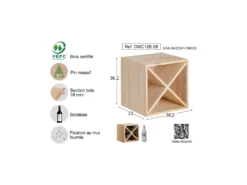 Casier à Bouteilles Modulaire En Pin 12 Bouteilles -Herman Miller Magasin accessoire et rangement cuisine 18075899