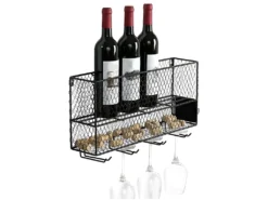 Mini Bar à Vin à Suspendre En Métal Ajouré