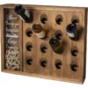Range Bouteilles Mural En Bois 16 Bouteilles Avec Réserve Bouchons