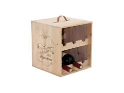 Rangement Pour 6 Bouteilles En Bois 27 X 27 X 30 Cm