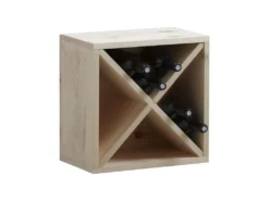 Casier De Rangement 16 Bouteilles En épicéa 40 X 25 X 40 Cm