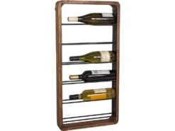 Support à Bouteilles Mural Industriel 40 X 7.5 X 80 Cm