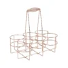 Panier 6 Bouteilles Design Métal Cuivré 32 X 22 X 12-32 Cm