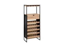 Meuble De Bar Range Bouteilles Et Porte Verres H 160 Cn