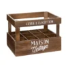 Porte Bouteilles En Bois Capacité 12 Bouteilles H 40 Cm