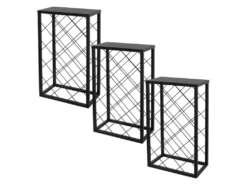 Casier à Vin 23 Bouteilles Porte-verres De Bar Armoire à Vin Noir 40x22x68 Cm