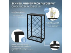 Casier à Vin 23 Bouteilles Porte-verres De Bar Armoire à Vin Noir 40x22x68 Cm -Herman Miller Magasin accessoire et rangement cuisine 19961149