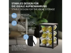 Casier à Vin 6 Bouteilles Porte-verres De Bar Armoire à Vin Noir 24x21x37,5 Cm -Herman Miller Magasin accessoire et rangement cuisine 19961177