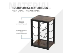 Casier à Vin 6 Bouteilles Porte-verres De Bar Armoire à Vin Noir 24x21x37,5 Cm -Herman Miller Magasin accessoire et rangement cuisine 19961181