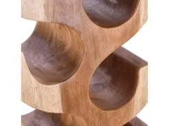 Porte Bouteille En Bois De Suar H.127 Cm 14 Espaces De Stockage - WINE -Herman Miller Magasin accessoire et rangement cuisine 21011329