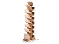 Porte Bouteille En Bois De Suar H.127 Cm 14 Espaces De Stockage - WINE -Herman Miller Magasin accessoire et rangement cuisine 21011331
