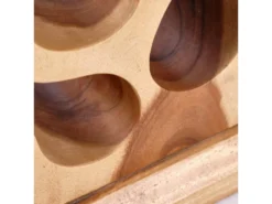 Porte Bouteille En Bois De Suar H.57 Cm 6 Espaces De Stockage - WINE -Herman Miller Magasin accessoire et rangement cuisine 21011339