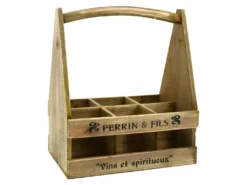 Porte-bouteilles En Bois Vieilli Perrin & Fils