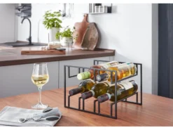 Porte-Bouteilles De Vin 6 Bouteilles 29x21x25cm Casier à Vin Métal Noir -Herman Miller Magasin accessoire et rangement cuisine 22937153