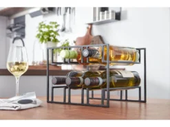Porte-Bouteilles De Vin 6 Bouteilles 29x21x25cm Casier à Vin Métal Noir -Herman Miller Magasin accessoire et rangement cuisine 22937157